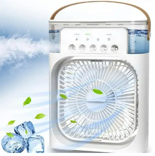 Mini air conditioning fan humidifier