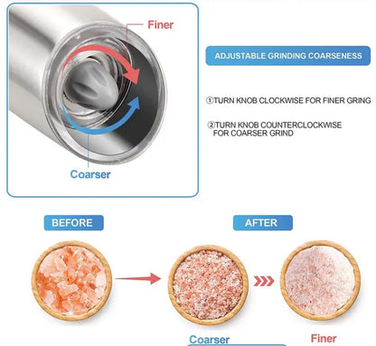 Electric Salt And Pepper Grinder Set