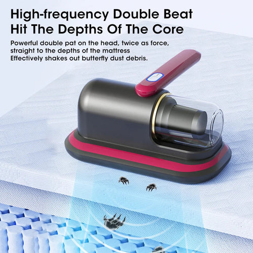 10kPa Handmatige Matrasstofsuier Mytverwyderaar Koordlose Skoonmaker vir die Huis 