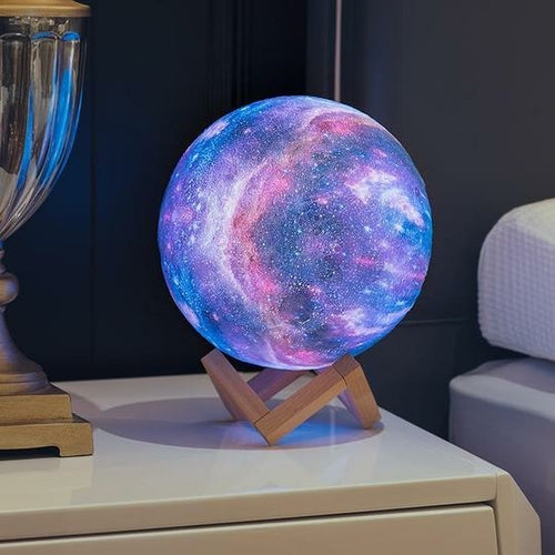 3D-drukmaanlamp Galaxy-maanlig met afstandbeheer