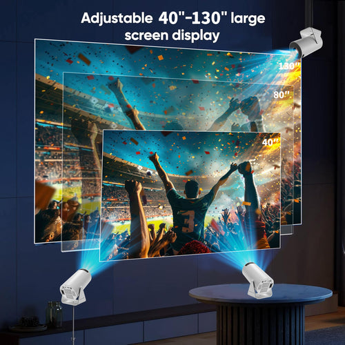 Draagbare Mini Projektor met WiFi 6 1080P Videoprojektor 